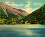 Echo Lake Franconia Notch White Mountains New Hampshire NH Linen Postcard - $3.91