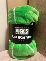 NEW Dick&#39;s Sporting Goods Plush Sports Soccer Throw Blanket 50&quot;x60&quot; - £12.10 GBP