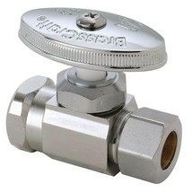 BrassCraft 1/2&quot; FIP Inlet x 1/2&quot; Compression Outlet Multi-Turn Straight Valve - £6.23 GBP