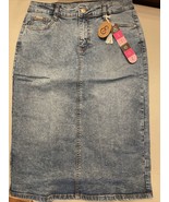 Esteez Denim Midi Pencil Skirt Size 8 - $20.00