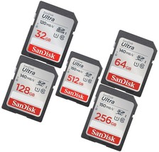 SanDisk Ultra SD Memory Card 32 64 128 256 512 GB SDHC Class 10 For Cameras lot - £7.20 GBP+