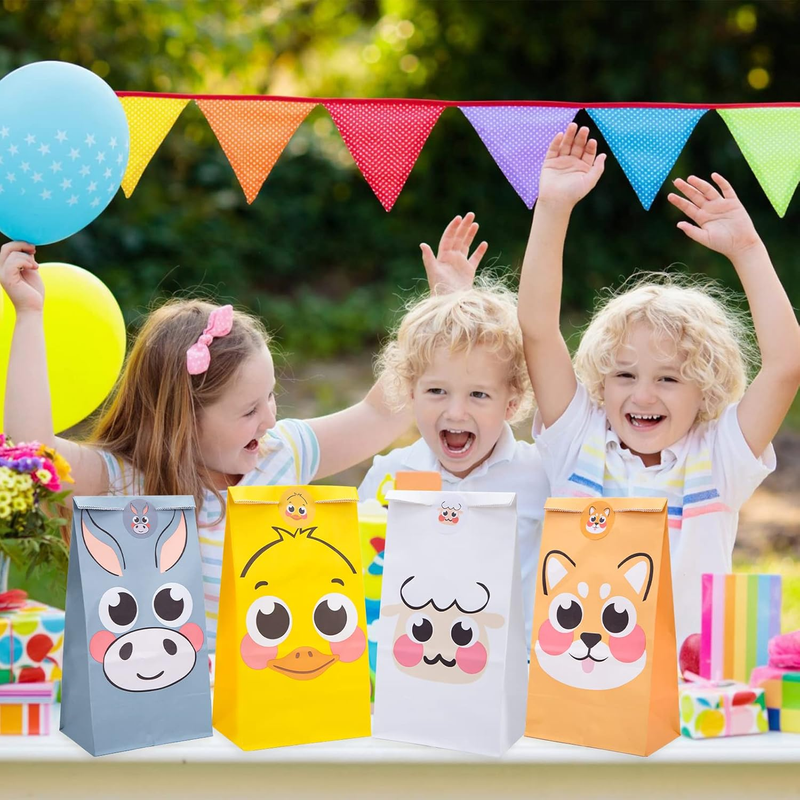 Lovestown 32 Pack Animal Goodie Bags, 4.7X3.1X8.7 Inches Cute Party Favor Bags f Item image 7
