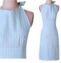 Anthropologie Silver Glimmer Apron Subtle Metallic Shimmer Shower GIFT NWT - $33.96