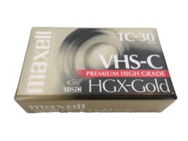Maxell VHS-C TC-30 Premium High Grade HGX-GOLD Camcorder Video Cassette New - £1.09 GBP