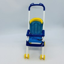 2002 Mattel Barbie Happy Family Ryan Stroller Adjustable Realistic Blue Yellow - £17.39 GBP