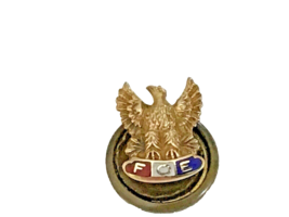 10k FRATERNAL ORDER OF EAGLES COLLAR BUTTON - £40.95 GBP