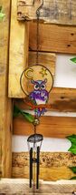 Woodland Gem Owl Resonant Relaxing Black Coated Copper Wind Chime Garden... - $26.99