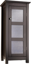 Elegant Home Fashions Chesterfield Wooden Floor Cabinet with Waffle Glas... - $206.90