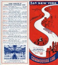 1930&#39;s Commodore Bus Lines Brochure of New York City Tours - $24.72