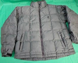 Vingage Browning Goose Down Puffer Jacket Quilted Coat Unisex Youth Sz. Large - £26.70 GBP