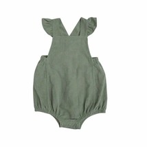 ANGEL DEAR CORDUROY RUFFLE SLEEVE SUNSUIT IN HEDGE GREEN 18-24M NIOP - £14.22 GBP