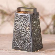 Cheese Grater electric Accent Light in Black Tin image 3