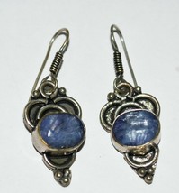 TIBETAN SILVER SAPPHIRE? EARRINGS - $375.76 MXN