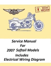 2007 Harley Davidson Softail Models Service Manual Download - $22.95