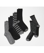 Cuddl Duds Mid-Weight Plushfill Crew Socks Set of 5 in Black   OPEN BOX - £23.30 GBP