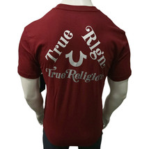 NWT TRUE RELIGION MSRP $59.99 MEN&#39;S RED CREW NECK SHORT SLEEVE T-SHIRT S... - £19.76 GBP