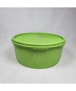 Vintage Round Green Tupperware Servalier Stacking Canister w/lid 1204  8... - £11.77 GBP