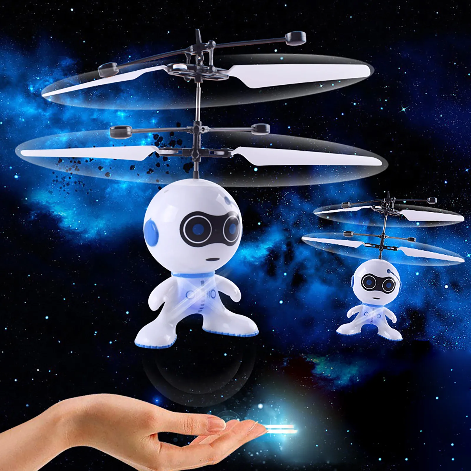 Mini Induction Flying Robot 2CH Gyro Helicopter Drone USB Protection Kids - £16.64 GBP+