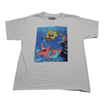 Nickelodeon Shirt Boys L White  Sponge Bob Character Inspired Short Sleeve - £15.81 GBP