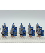 10pcs Medieval Roman Soldiers with Blue Armour Custom Minifigures Toys - $31.30 CAD