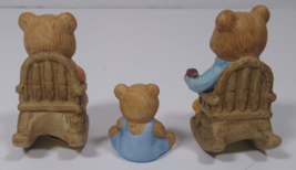 Vintage Lot of 3 Homco Mama &amp; Papa Bear Porcelain Figurines Collectibles #1470 - £10.21 GBP
