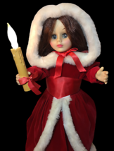 Rennoc Christmas Caroler Victorian Girl Motionette Animated 24&quot; Red Outf... - £179.85 GBP