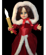 Rennoc Christmas Caroler Victorian Girl Motionette Animated 24&quot; Red Outf... - £179.32 GBP