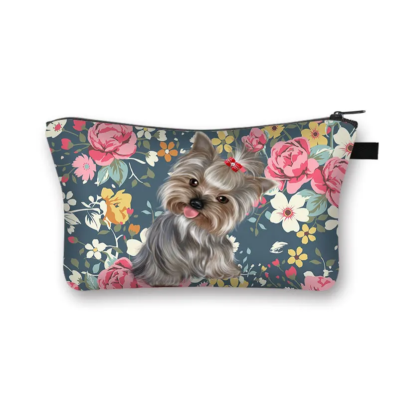 Boston Terrier German Shepherd Cosmetic Bag 3D Printing Cute Dog Girl Cosmetic C - £45.70 GBP