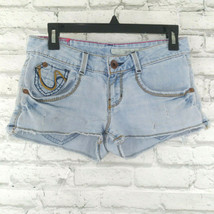 DKNY Jeans Shorts Womens 26 Blue Denim Low Rise Cut Off Pockets Stretch Shortie - £12.48 GBP