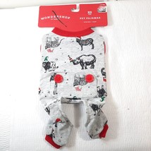 NEW Target Wondershop Christmas Pet Pajamas XS Grey Wild Animal dog cat pjs zoo - £6.28 GBP