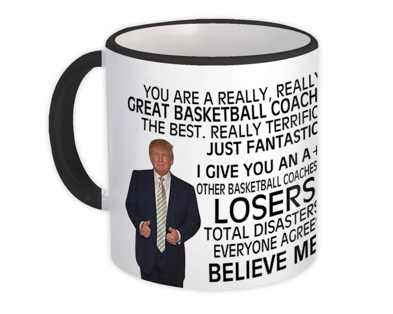 Primary image for Gift for Basketball Coach : Gift Mug Donald Trump Great Basketball Coach Funny C