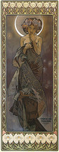 Moonlight 22x30 Hand Numbered Ltd. Edition Art Nouveau Deco Print Alphon... - $120.00