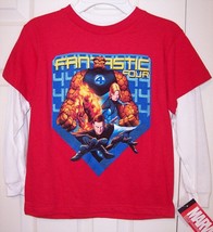 NWT Mad Engine Marvel Boy&#39;s LS Red Fantastic Four T-Shirt, 4, 5/6 or 7 - $9.19+