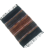 Leather Hearth Rug for Fireplace Fireproof Mat MULTICOLOR LINES - £127.89 GBP