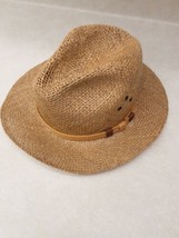 VTG Medium Straw Panama Hat C172-013 Made in USA Mens Accessories Summer in Box - £35.64 GBP