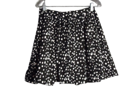 Forever 21 Essentials Black/White Polka Dot Pleated A Line Skirt Womens Size S/P - £10.83 GBP