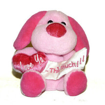 Dan Dee Collectors Choice Pink Dog Love You Ya This Much Plush Stuffed Animal - £19.68 GBP