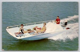 Ski Barge Ken Craft Boats Knoxville Arkansas Advertising Postcard B45 - $9.95
