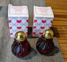 Lot Of 2 Vintage Avon Heartstrings Decanter Occur Cologne .5 Oz. in Box ... - $12.88