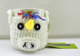 Spring Shop White Mug with Unicorn Knitted Cozy Removable Button - Coffe... - $16.10