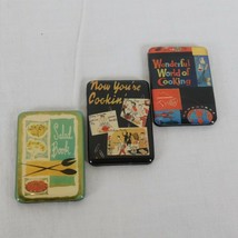 Vintage Cookbook Cover Refrigerator Magnets Lot of 3 Wonderful World Coo... - £11.47 GBP