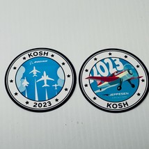 2023 EAA Oshkosh AirVenture Stickers Boeing Jeppsen Set Of 2 Kosh - £15.55 GBP