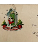 New Year Wishes Victorian Card 1900s Postcard Girl With Bluebirds PCBG11B - $27.34 CAD