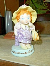 CHERISHED MOMENTS Ceramic Girl Figurine  by Avon 1983 Made in Taiwan - $9.02