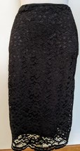 Worthington Women Career Skirt Pencil Black Lace Lined  Mid Rise Waist Knee 4P - £10.08 GBP