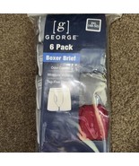 Mens Sz 3XL (48-50) GEORGE Cotton Boxer Brief 6-Pack - £14.48 GBP