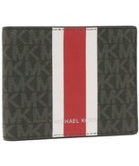 R Michael Kors Large Billfold Wallet Signature Black White Flame Red 36H... - £26.28 GBP