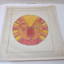 Sun Lion Motif Needlepoint Canvas The Hidden Craftsman 14.5&quot; x 15&quot; 11 Count - $39.58
