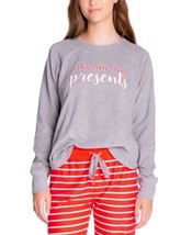 Insomniax Womens Printed Long Sleeve Pajama Top Only,1-Piece,Heather Gre... - $32.90