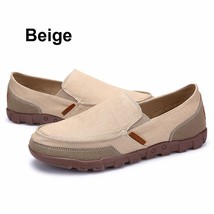 BIMUDUIYU Fashion Spring Summer Men Canvas Shoes Breathable Casual Shoes Loafers - £51.13 GBP